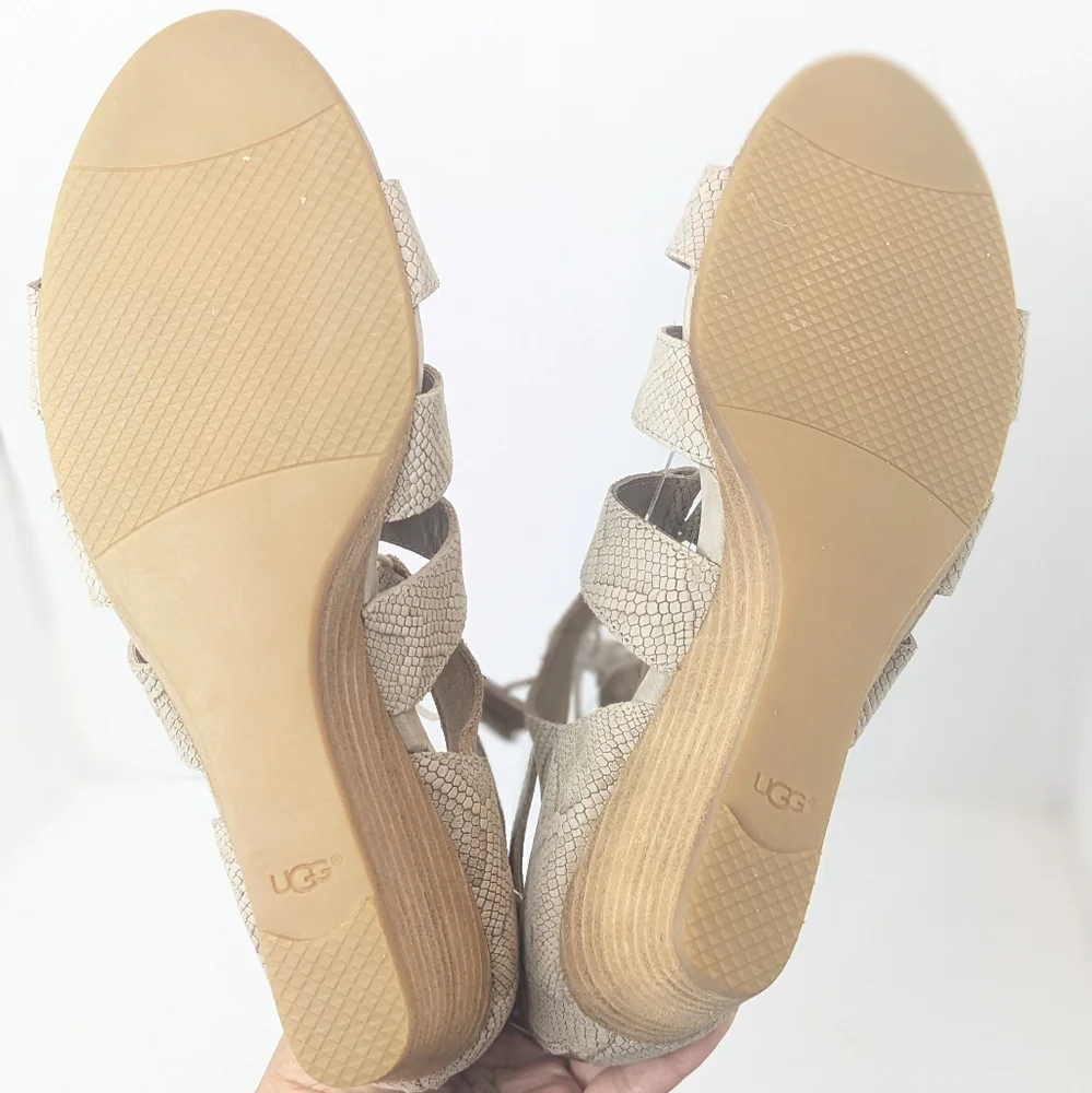 NWOT UGG Yasmin Snake Wedge Sandals - Picture 12 of 16
